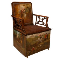 Singular George III Painted Hunt Chair. English 18th Century