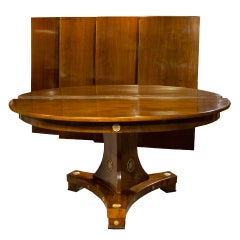 Dutch Ormolu-Mounted Empire Mahogany Dining Table. Circa 1810