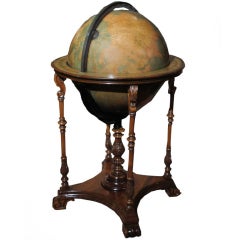 Grand Scale Terrestrial Library Globe by Kittinger, Circa 1930