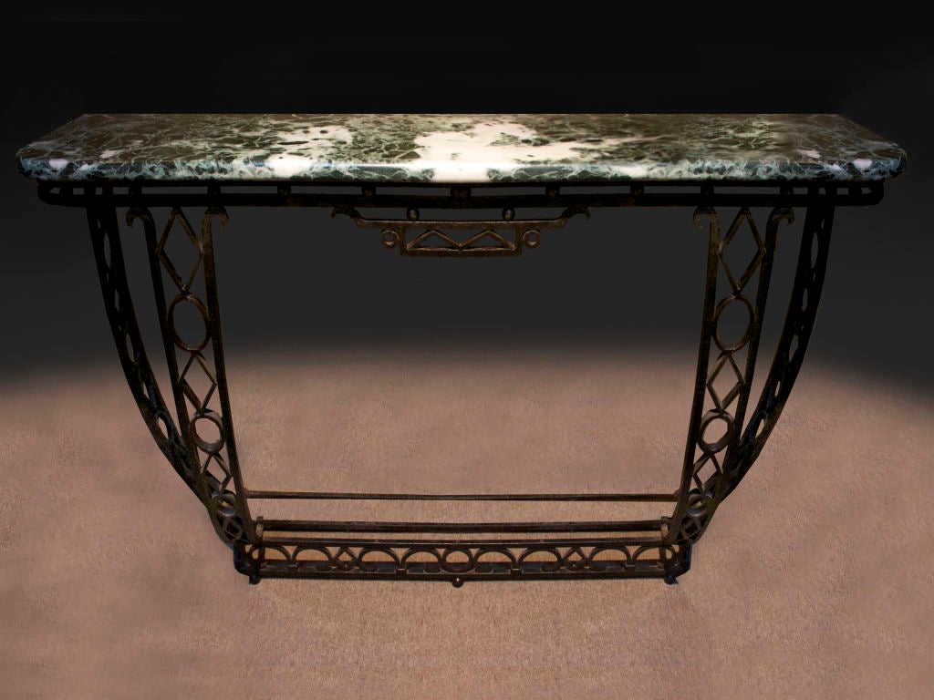 20th Century French Wrought Iron Console