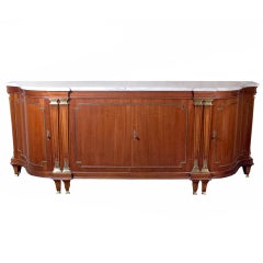 Vintage Impressively scaled Neoclassical Mahogany Sideboard, Circa 1950s