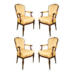 PAIR George III Mahogany Armchairs