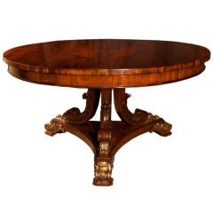 Late Regency Rosewood and Parcel Gilt Breakfast Table