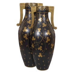 Pair Art Deco Porcelain Vases