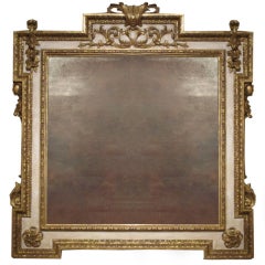 Palladian Architectural Carved Giltwood Mirror, English Mid 19th C