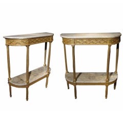 PAIR Neoclassical George III Console Tables, English Circa 1800