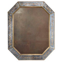 Jansen Design Octagonal Eglomise Mirror, French C 1950's