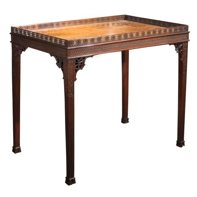 Classic George III Tea Table after Chippendale, English Mid-18th C