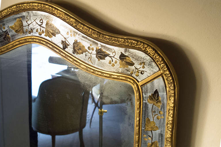 Jansen Eglomise Mirror circa 1940 1