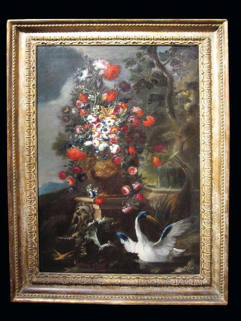 Pair of Floral Still Lifes After Nicola Casissa, Italian 18th Century For Sale 4
