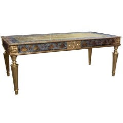 Jansen Painted and Carved Coffee Table. Circa 1950
s