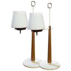 Pair of Gerald Thurston for Lightolier Lamps, Mid-20th Century