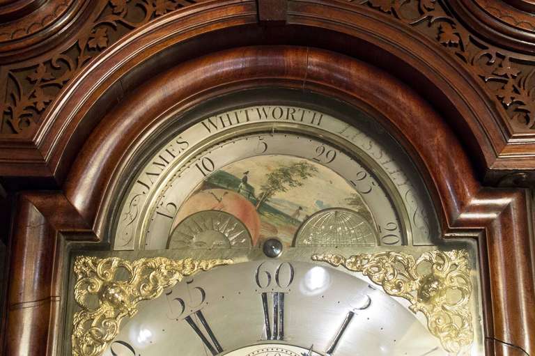 Georgian English Tall Case Clock, Mid-18th Century For Sale