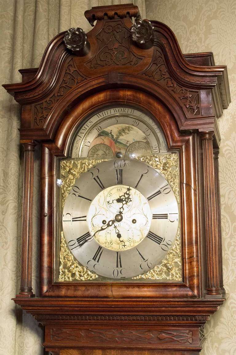 18th Century and Earlier English Tall Case Clock, Mid-18th Century For Sale
