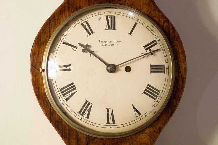 British English Wheel Barometer Clock