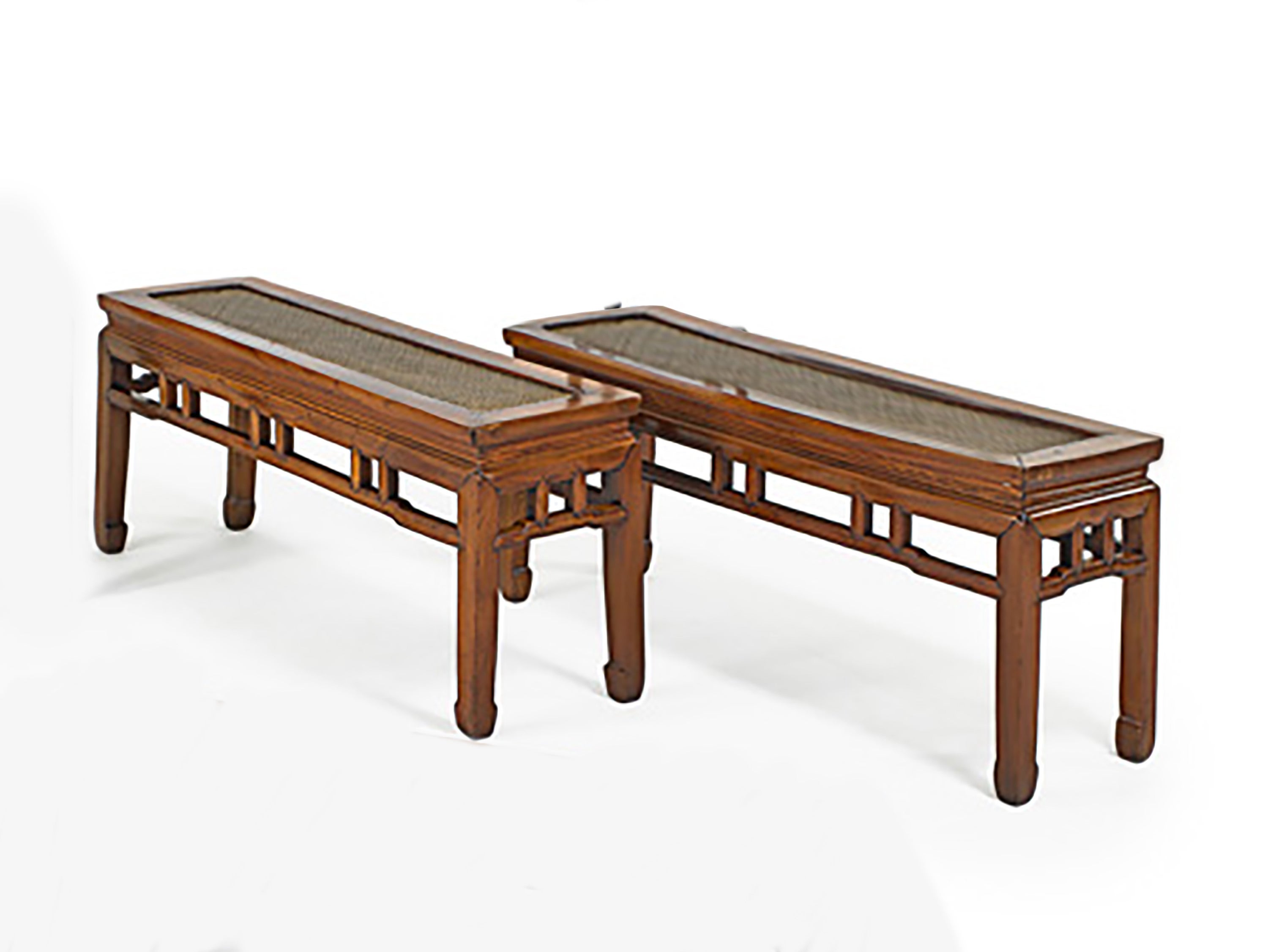 Pair of Chinese Low Tables or Benches, 19th Century For Sale