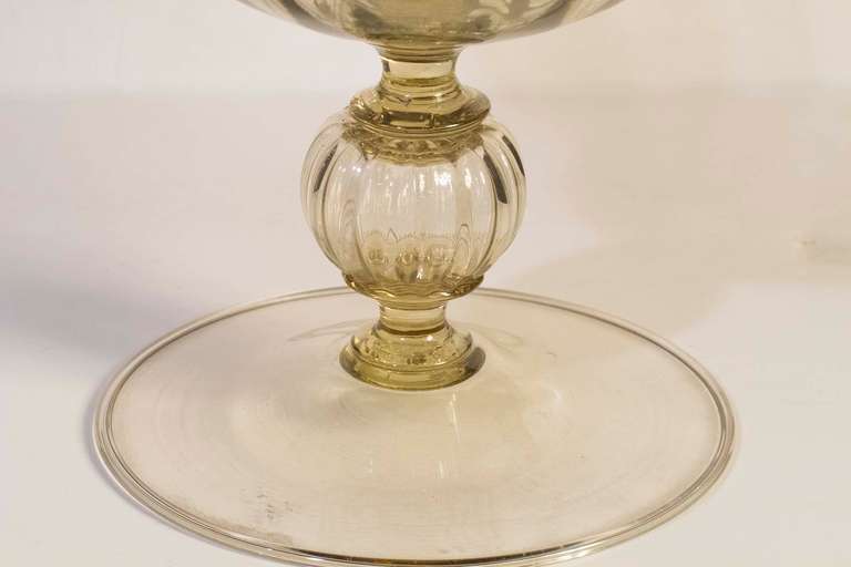 Vittorio Zecchini Blown Glass Tazza for Venini In Excellent Condition In New York, NY