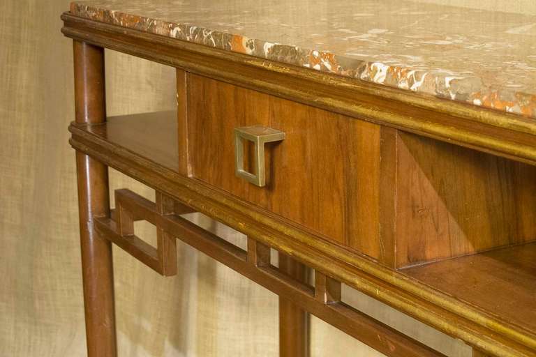 American Mont Style Console Table, Mid-20th Century