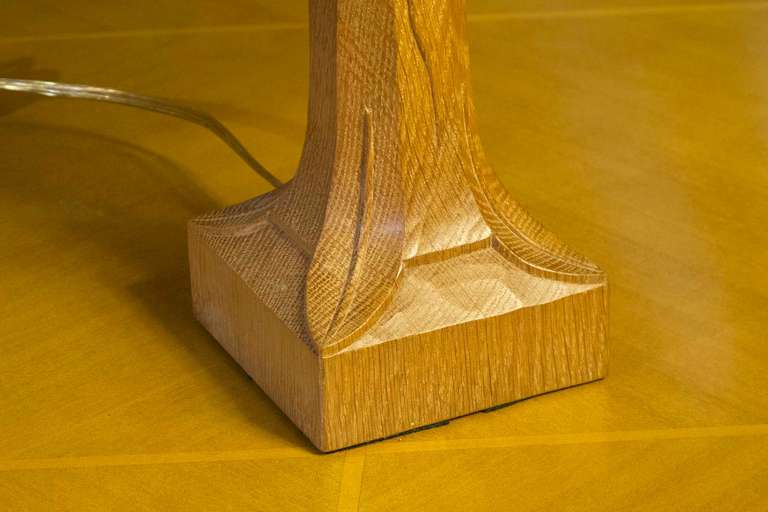 Anglais Lampe de table en chêne Robert 