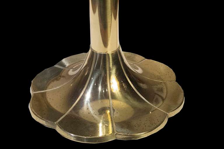 vintage brass tulip lamp