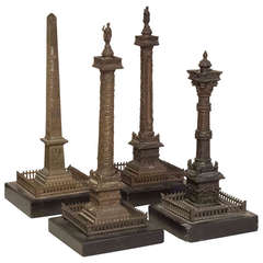 Four Grand Tour Models of Monuments 19th Century