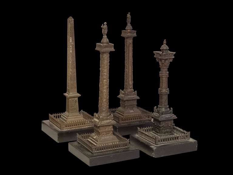 # A1045 - Collection of four Grand Tour Models of monuments. There are two 71/2