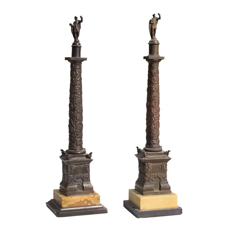 Bronze Grand Tour Models of Trajan’s Column Late 19th Century