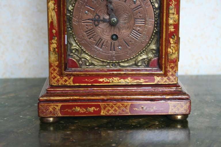 Mid-Georgian Chinoiserie Bracket Clock, 18th Century 1