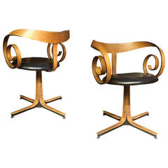 PAIR George Mulhauser Plycraft Chairs. C1965