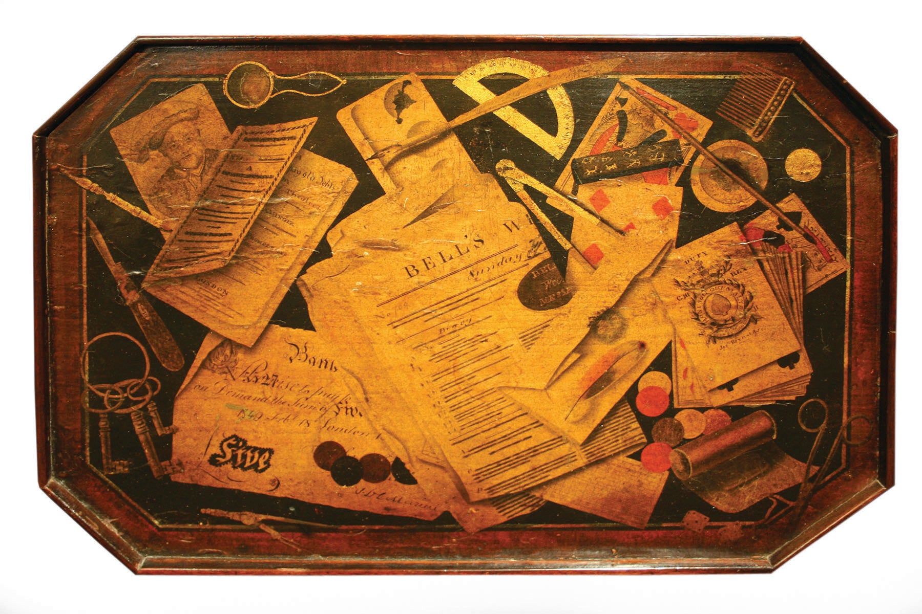Trompe L'Oeil Painting, Mid-19th Century For Sale