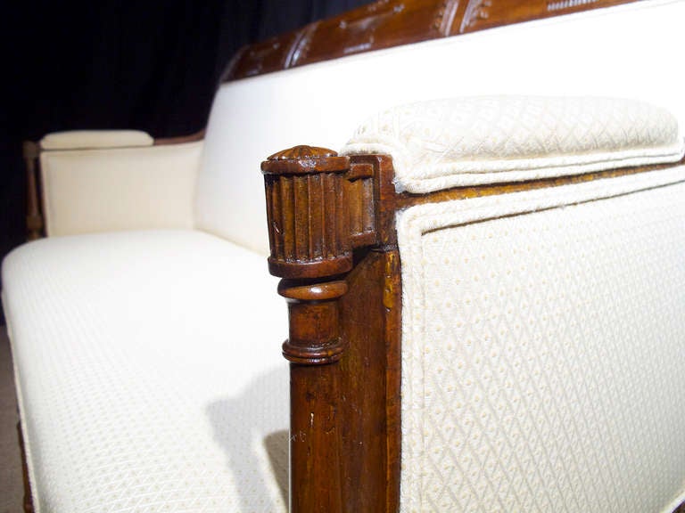 19th Century Directoire Mahogany Stained Settee Circa 1800