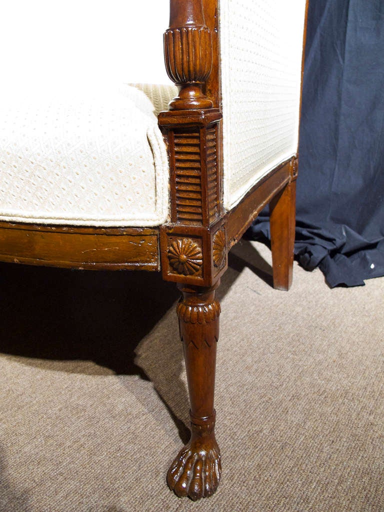 Directoire Mahogany Stained Settee Circa 1800 1