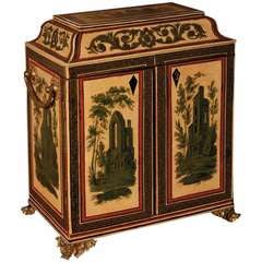 Regency Painted Miniature Cabinet Circa 1810