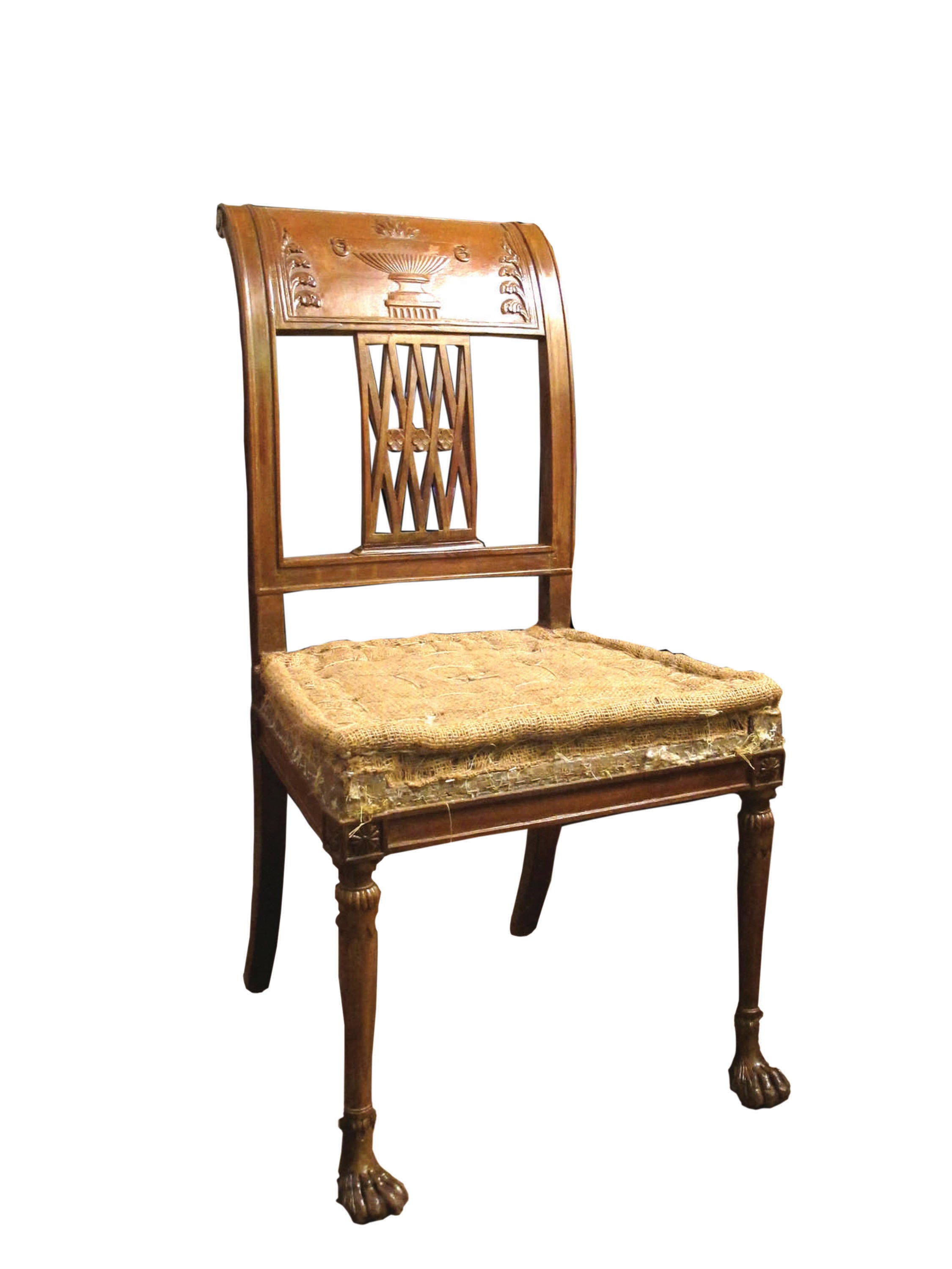 Directoire Side Chair In the manner of Jacob. Circa 1800