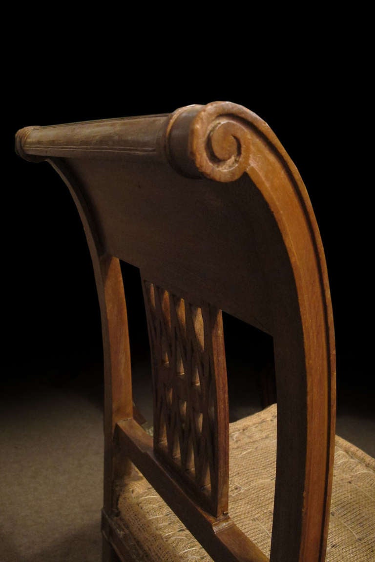 Directoire Side Chair In the manner of Jacob. Circa 1800 1