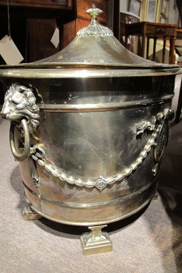 Adam Style Coal Scuttle Bucket, circa 1880 In Excellent Condition In New York, NY