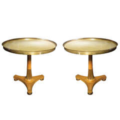 PAIR of Occasional Tables attributed to Jansen. Circa 1960