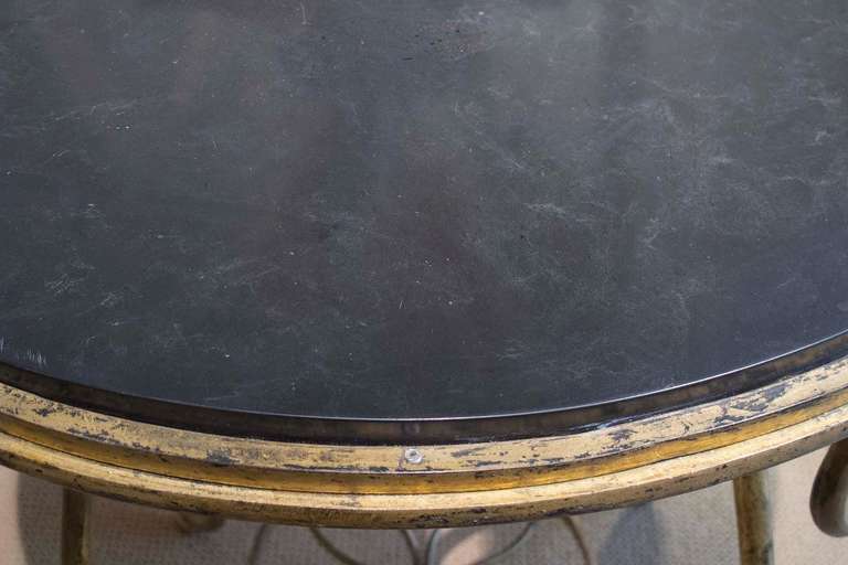 Pair of Gilt Iron Occasional Tables in the Manner of René Prou, circa 1940 In Excellent Condition For Sale In New York, NY