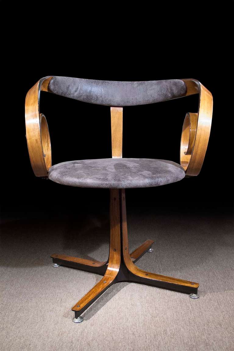 20th Century George Mulhauser Plycraft Desk Chair, circa 1960