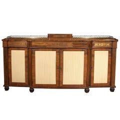A Regency Rosewood Brass Inlaid Rosewood  Side Cabinet / Credenza  circa 1820