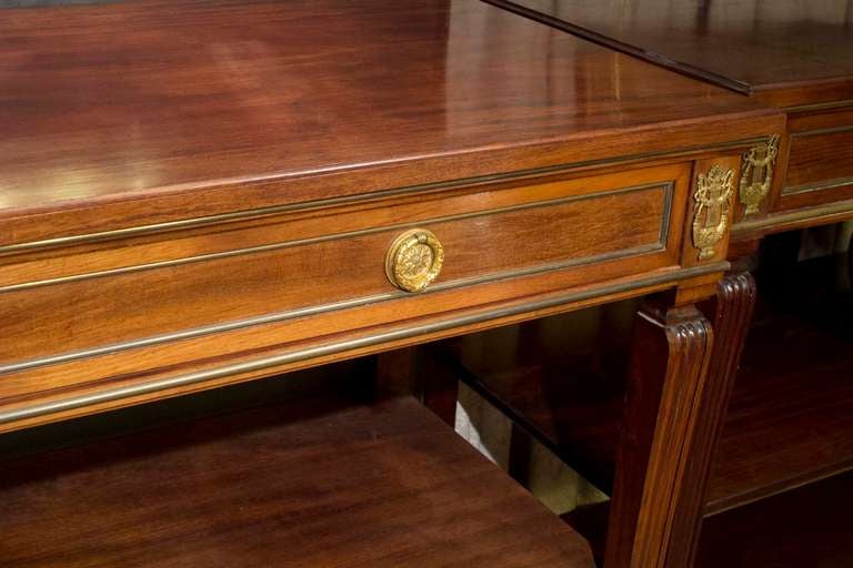 Pair of Louis XVI Style Mahogany Consoles, circa 1890 In Excellent Condition For Sale In New York, NY