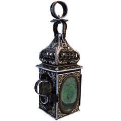 French Enameled Miniature Lantern Mid 19th Century