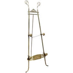 Aesthetic Period Brass Easel circa 1890