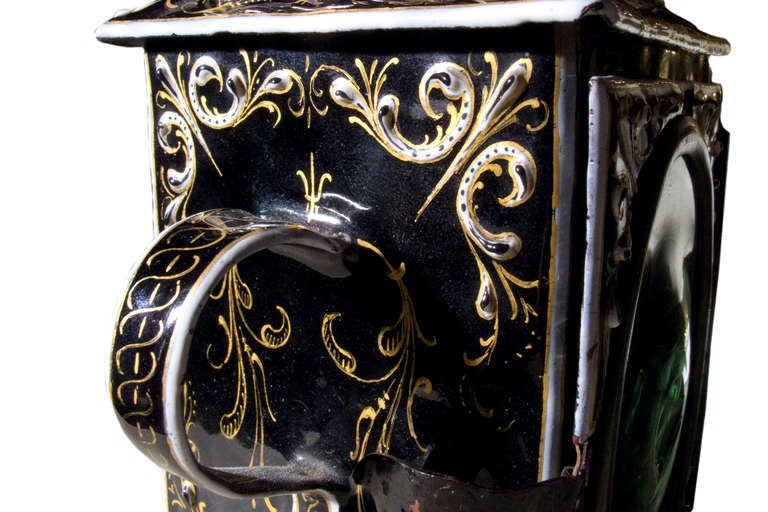 French Enameled Miniature Lantern Mid 19th Century In Excellent Condition For Sale In New York, NY