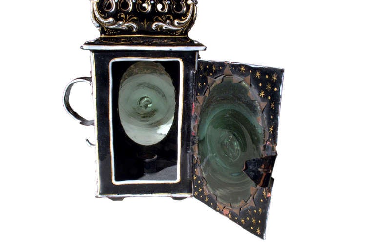 French Enameled Miniature Lantern Mid 19th Century For Sale 2