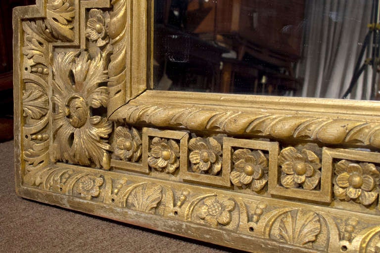Victorian Palladian Carved and Giltwood Mirror. Circa 1870