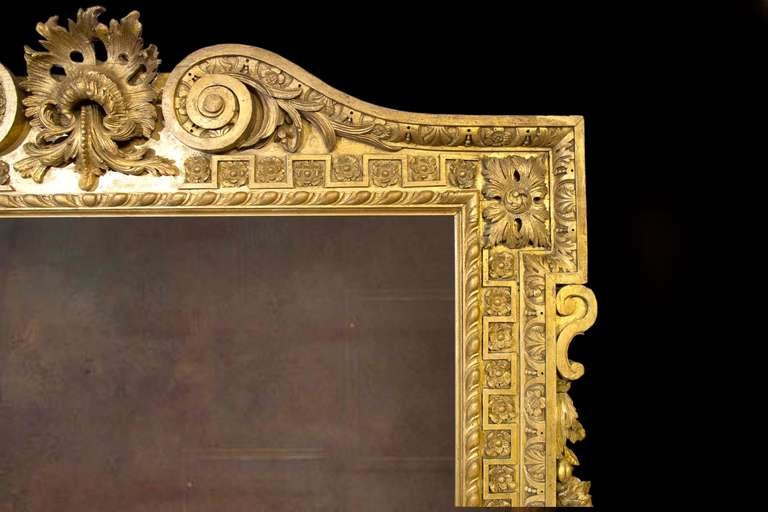 Palladian Carved and Giltwood Mirror. Circa 1870 3