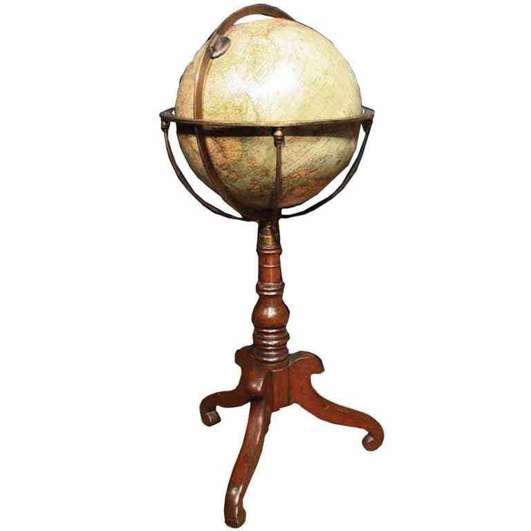 Terrestrial Standing Globe by Heymann, circa 1880