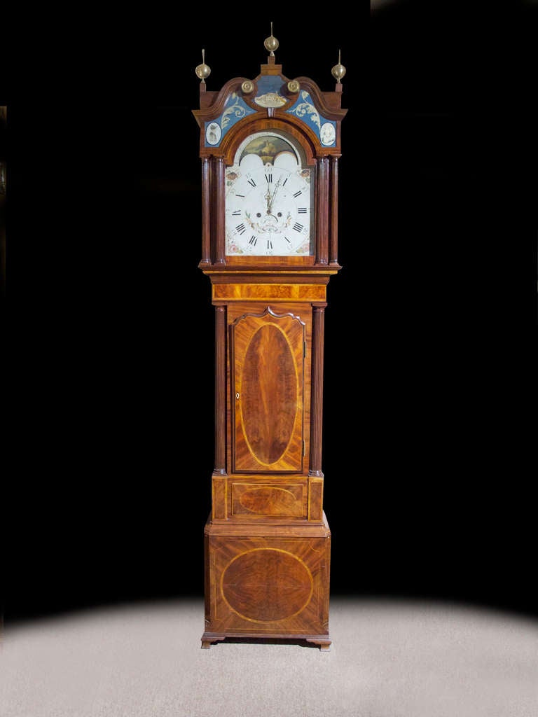 # P578 - George III mahogany long case clock. The 14