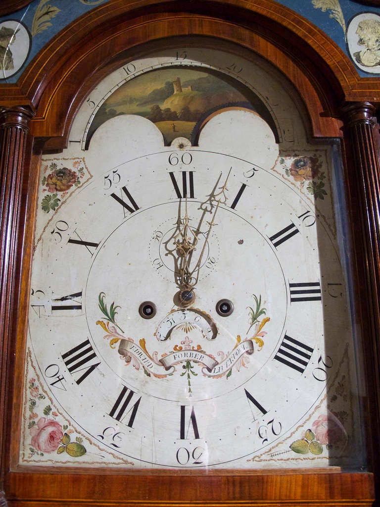 George III Mahogany Longcase Clock by Forber. Circa 1790 In Excellent Condition In New York, NY